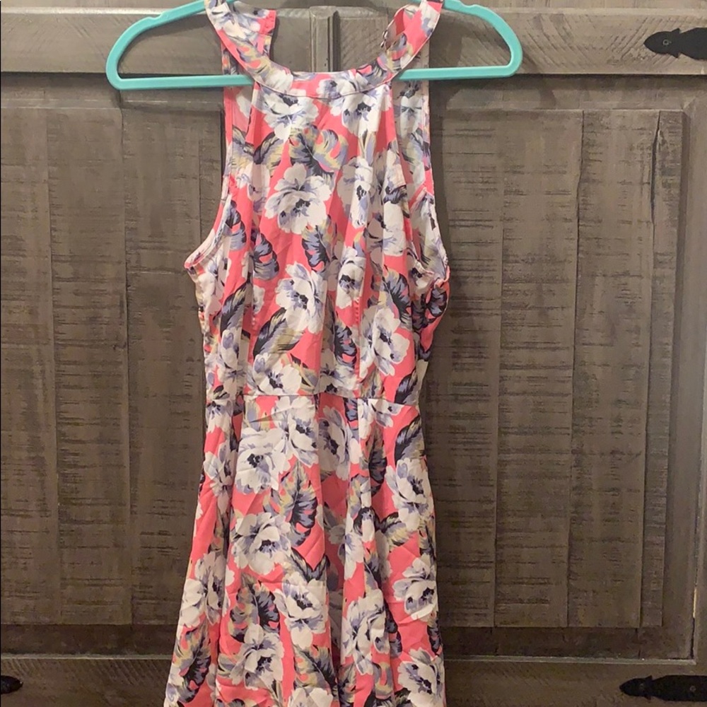 Pink floral dress